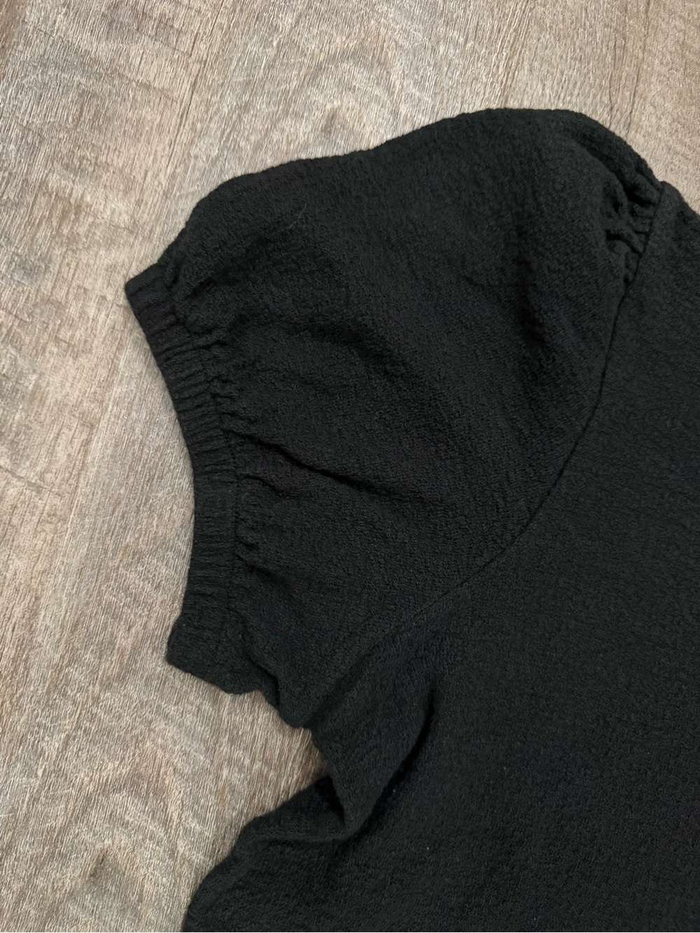 Cotton Black Puff Sleeve Top Madewell Sz M - Picture 4 of 8